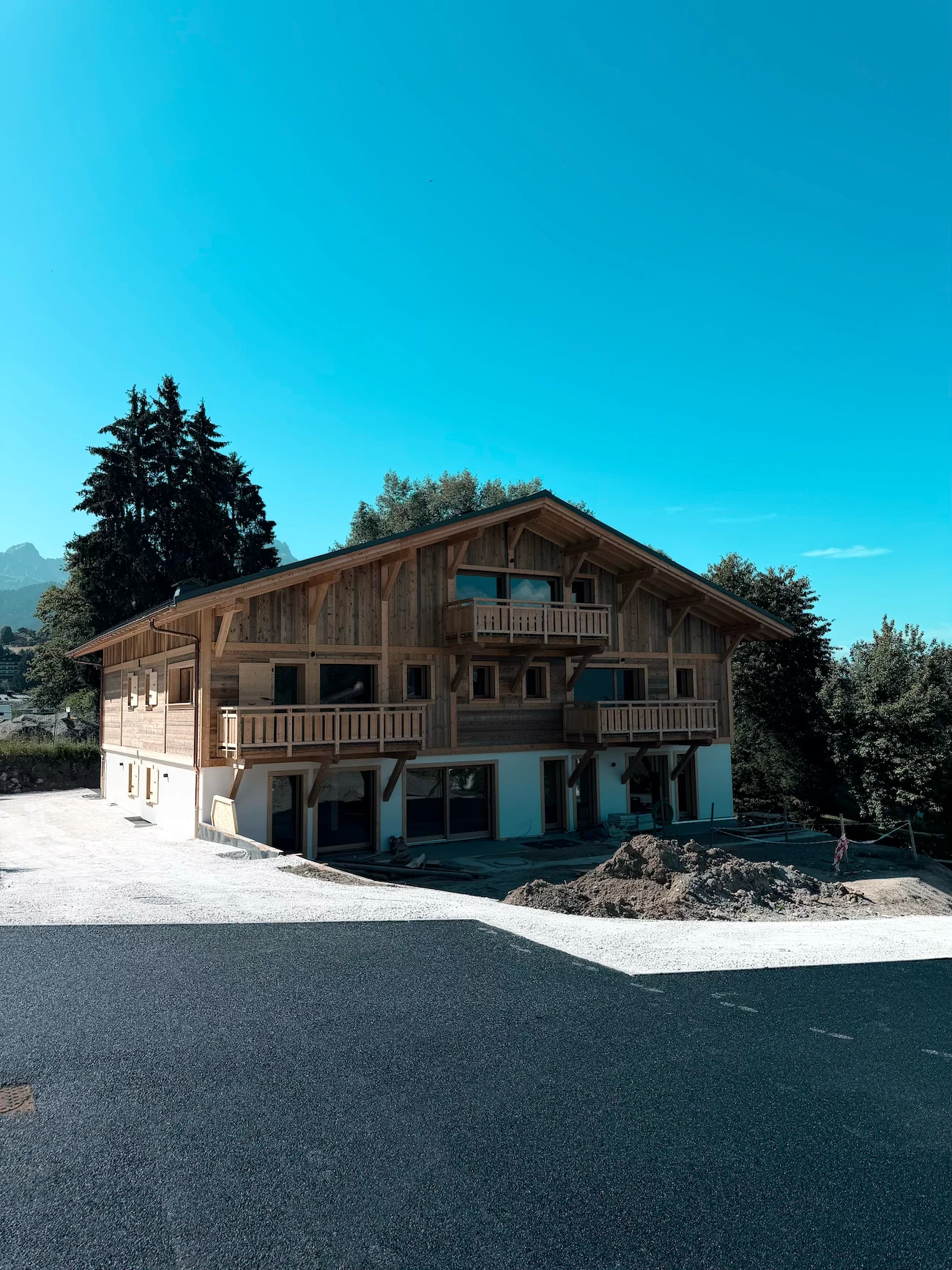 construction chalet bois à Combloux